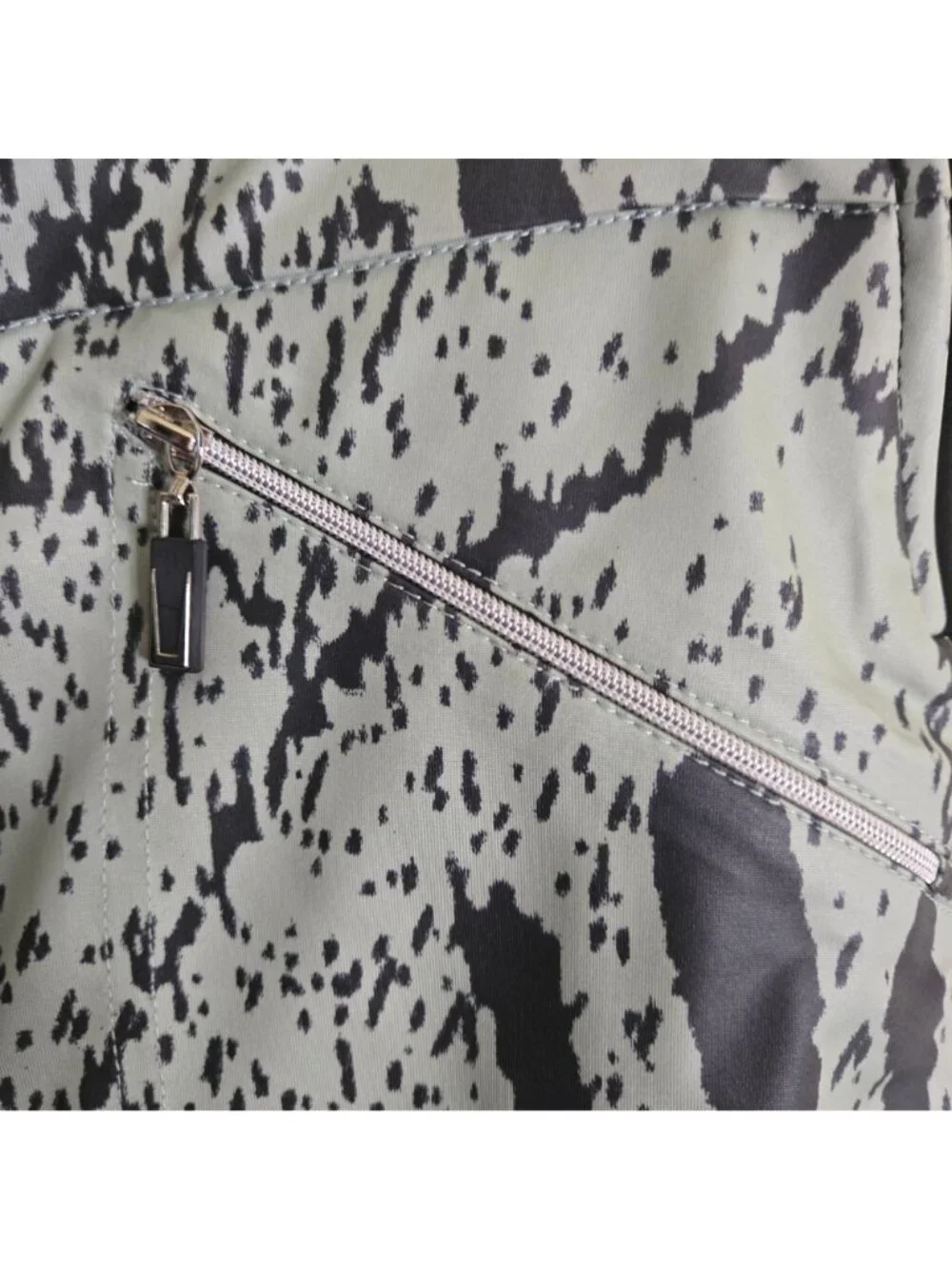 Jamie Sadock Splatter Print Zip Detail Golf Skort Stretch Pockets Size S